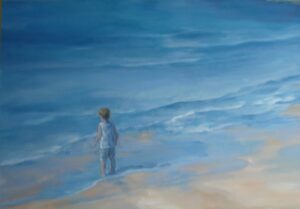 dipinto olio su tela, paesaggio marittimo (copyright Paola Ravaglia )2018
